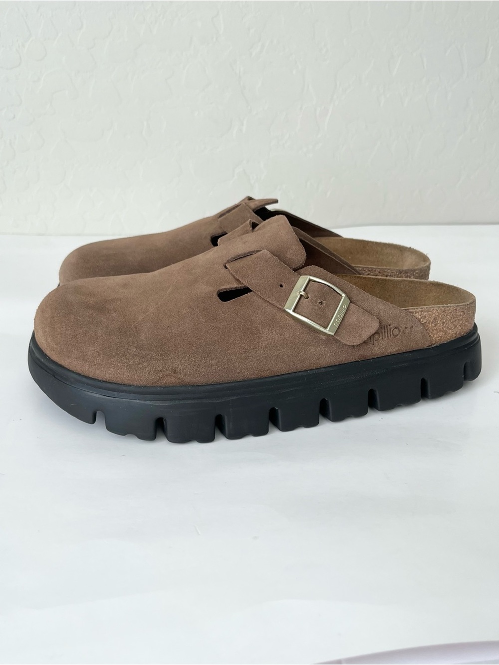 Birkenstock Papillio platform Boston Chunky Suede Platform Clogs 40 US 9 - Picture 3 of 11